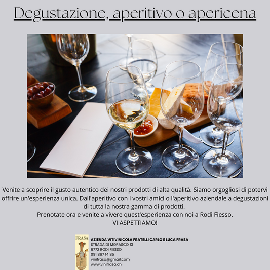 Degustazione, aperitivo o apericena